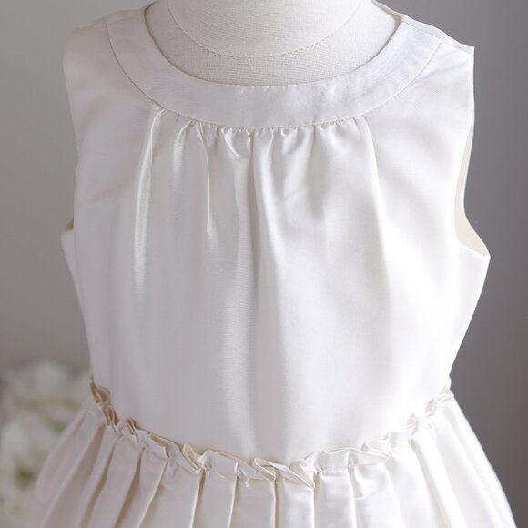 Ivory Creme Silk Dress J. Crew Kids Party Flower Girl Recital Special Occasision - Picture 3 of 6